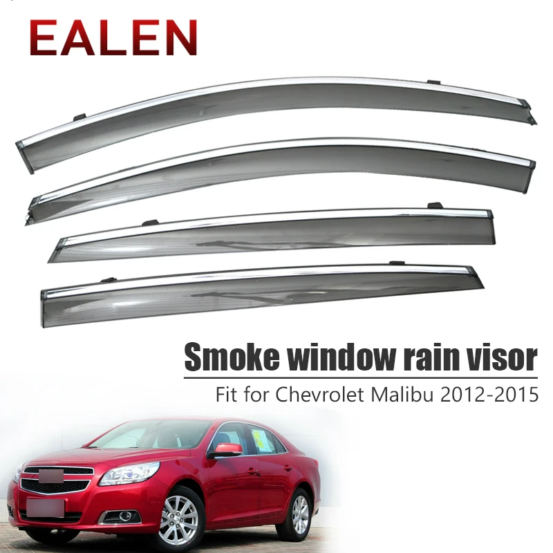 

EALEN For Chevrolet Malibu 2012 2013 2014 2015 Styling Vent Sun Deflectors Guard Accessories 4Pcs/1Set Smoke Window Rain Visor