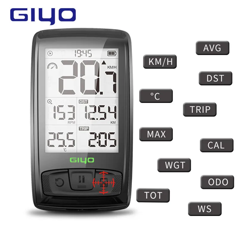 NEW GIYO Wireless Bluetooth 4.0 Bike Computer Cycle Speedometer Speed/Cadence Sensor Rainproof Waterproof Cycling Computer M4