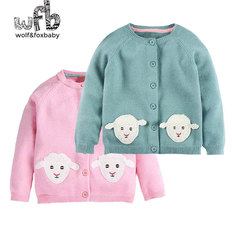 Retail 3-10 years knitted sweaters embroidery sheep baby kids children Clothes Infant Garment spring autumn fall