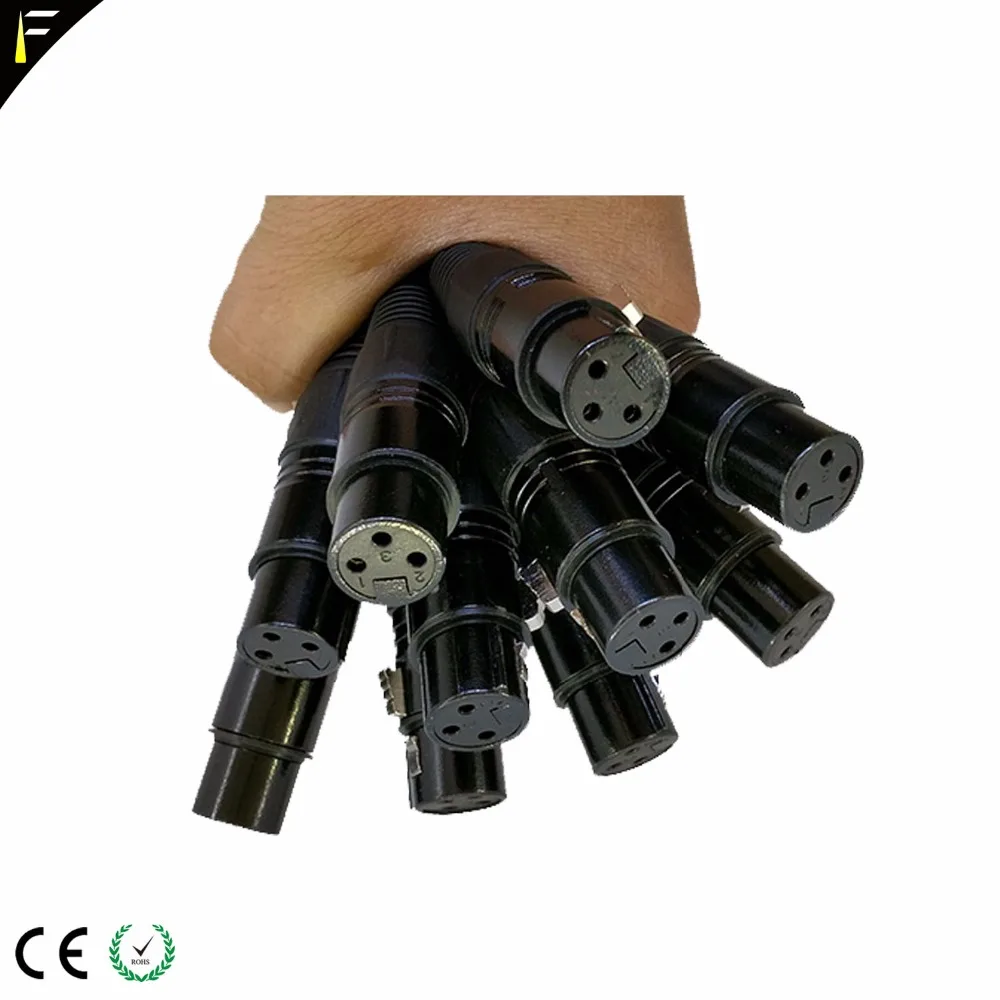 

8xLOT Disco Light DMX 512 3pin 3XLR Cable Connector Cord Cabling Stage Light Signal Transmission Line Cables Free Shipping