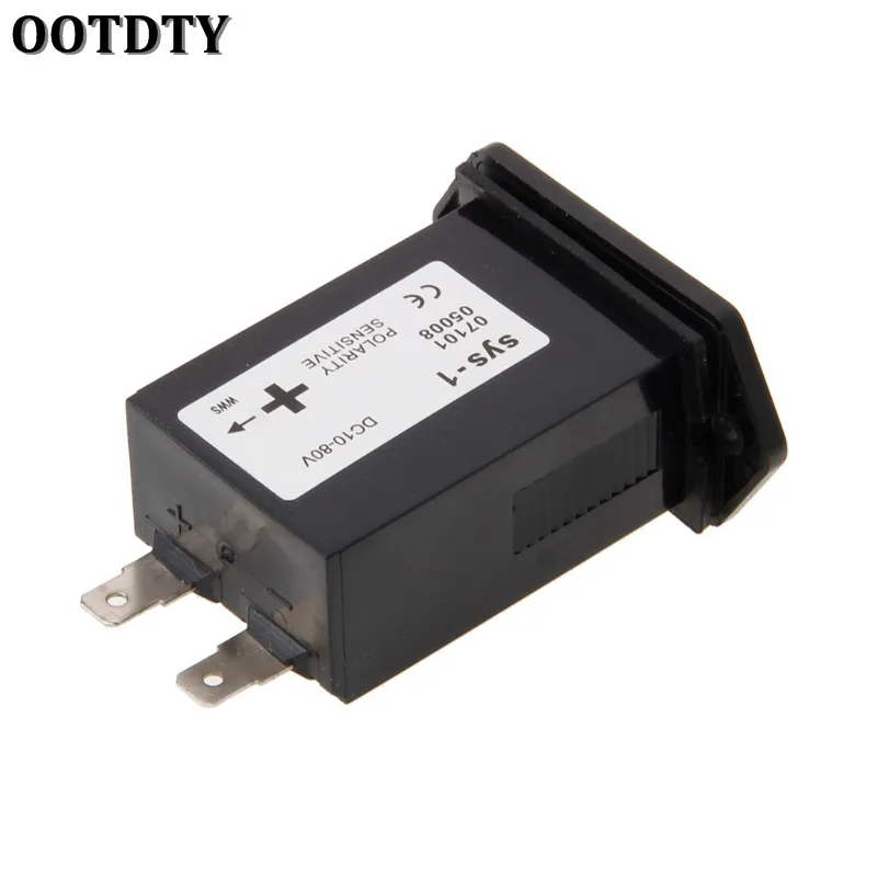 OOTDTY New Generator Sealed Hour Meter Counter Tractor Truck Hourmeter Rectangle DC 10V-80V for Boats Trucks Tractors Cars