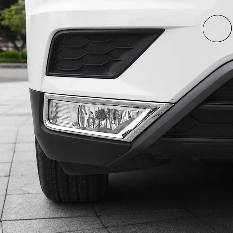 ABS Chrome For Tiguan L Tiguan MK2 2016 2017 2018 Car head front fog light lamp frame cover trim accessories auto styling 2pcs