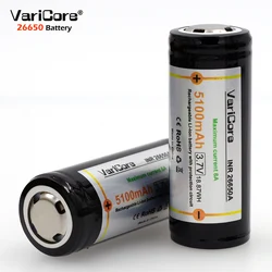 2 szt. Ochrona VariCore 26650 5100mAh 3.7V li-lon akumulator z PCB 8A 3.6V akumulatory do latarki