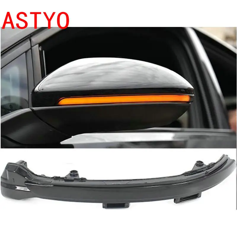 ASTYO Car  Side Mirror Sequential Blink Turn Signal Light For 2014+  Golf 7 MK7   Touran 2016-2018