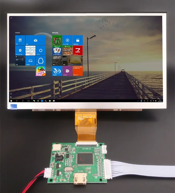 10.1 Inch 1024*600 Screen Display LCD TFT Monitor With Driver Control Board HDMI-Compatibl for Lattepanda,Raspberry Pi Banana Pi