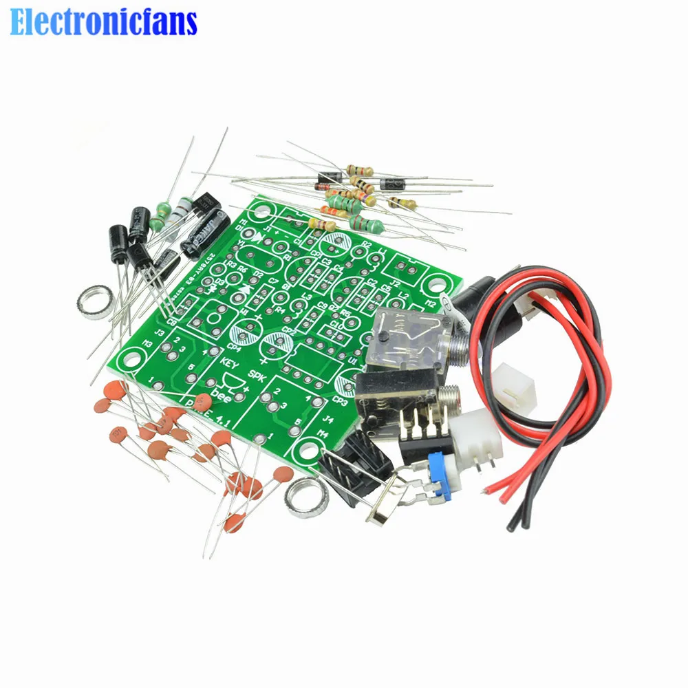 1Set QRP Pixie Kit 40M CW Ham Radio Shortwave Transmitter Receivers Module Radio Diy Kits 7.023MHz-7.026MHz 5x5cm