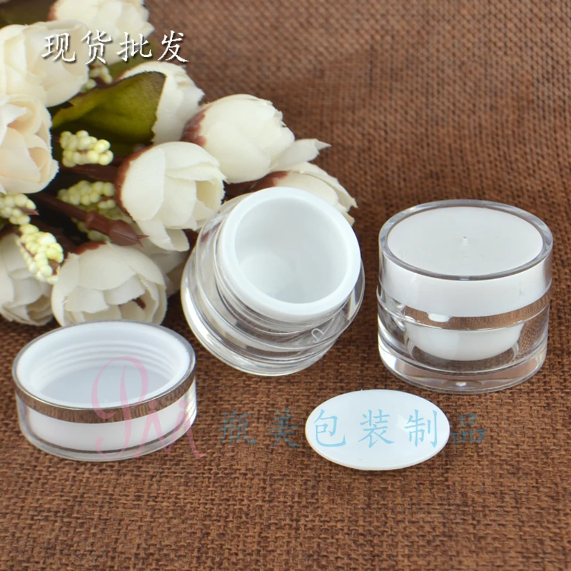 100pcs/lot 5g 10g 20g 30g Round Small Plastic Sample Mini Bottle Jars Vial Cosmetic Portable Empty Container