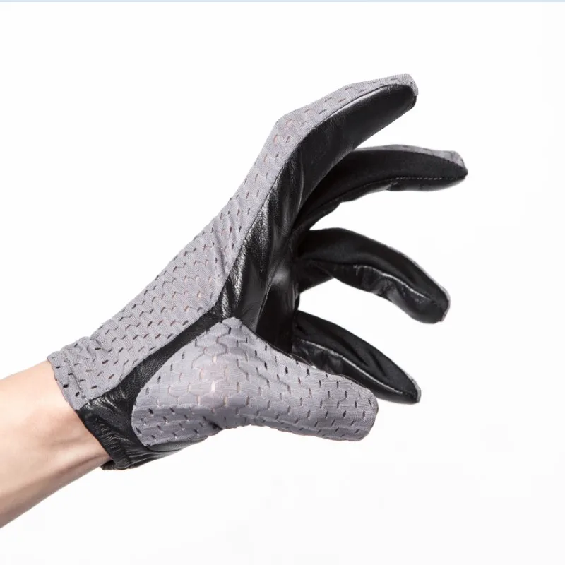 2019 Summer Sun Protection leather Gloves Male Thin Breathable Anti-Slip Driving Gloves Anti-UV Full Fingers Man Mittens