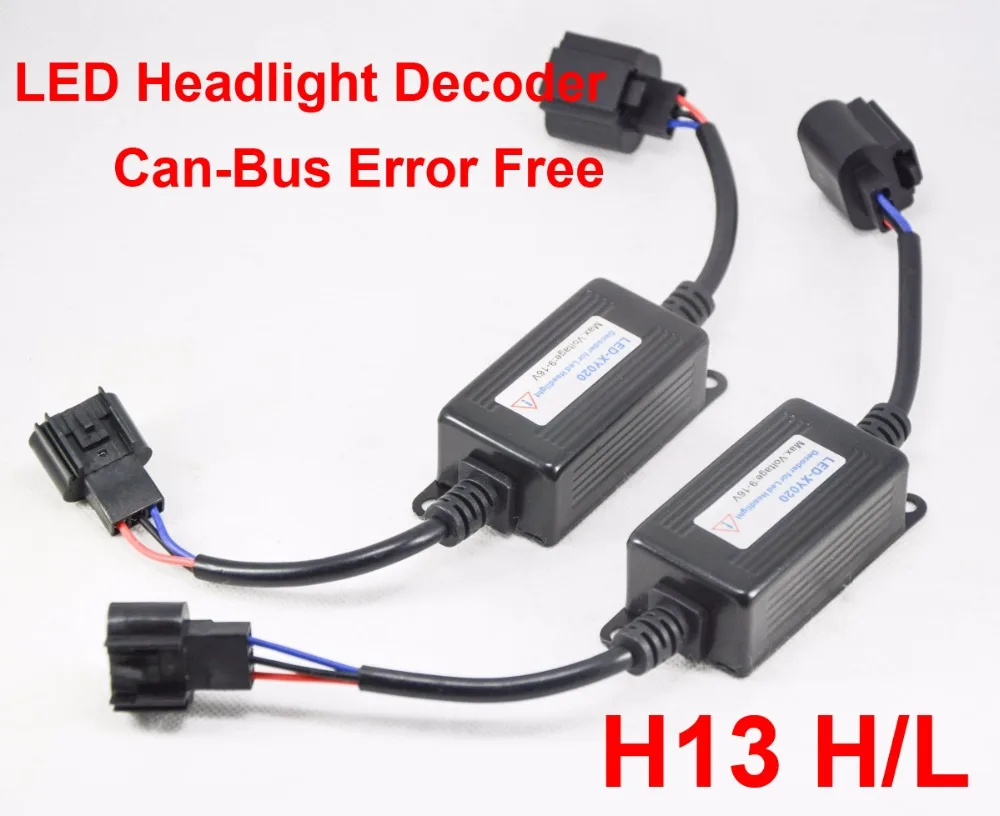 

1 Pair H13 9008 Auto LED Headlight Conversion Kit Canbus Decoder Lo No Error Free Warning Canceler Anti-Hyper Flashing Blinking