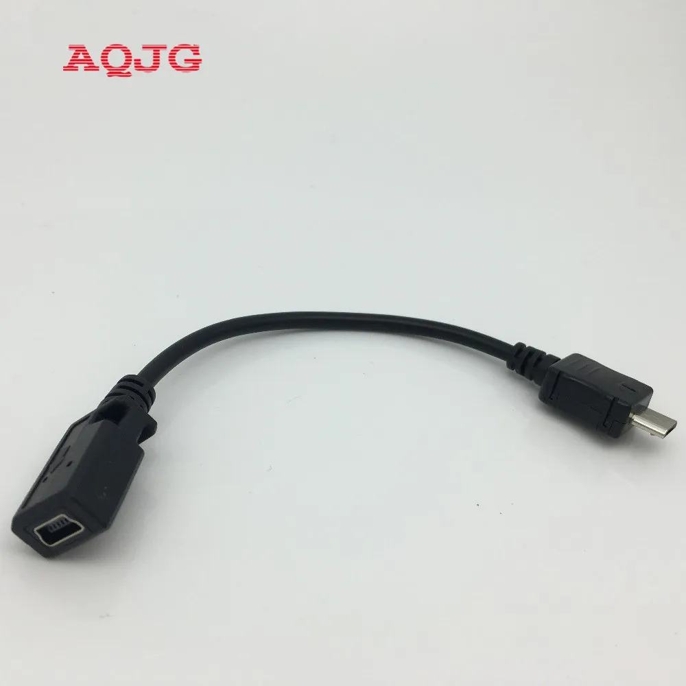 30cm Micro USB Male to Mini USB Female Cable Black Mini Micro USB2.0 Extention Cable USB Converter Adapter New Wholesale AQJG