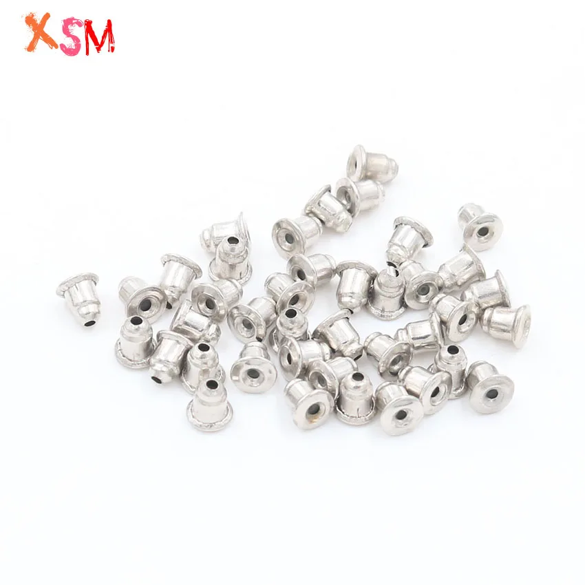 xinshangmie Wholesale 50 pcs/Lot Delicate DIY Jewelry Accessories Bullet Plastic Ear Plugging Blocked Earring Back