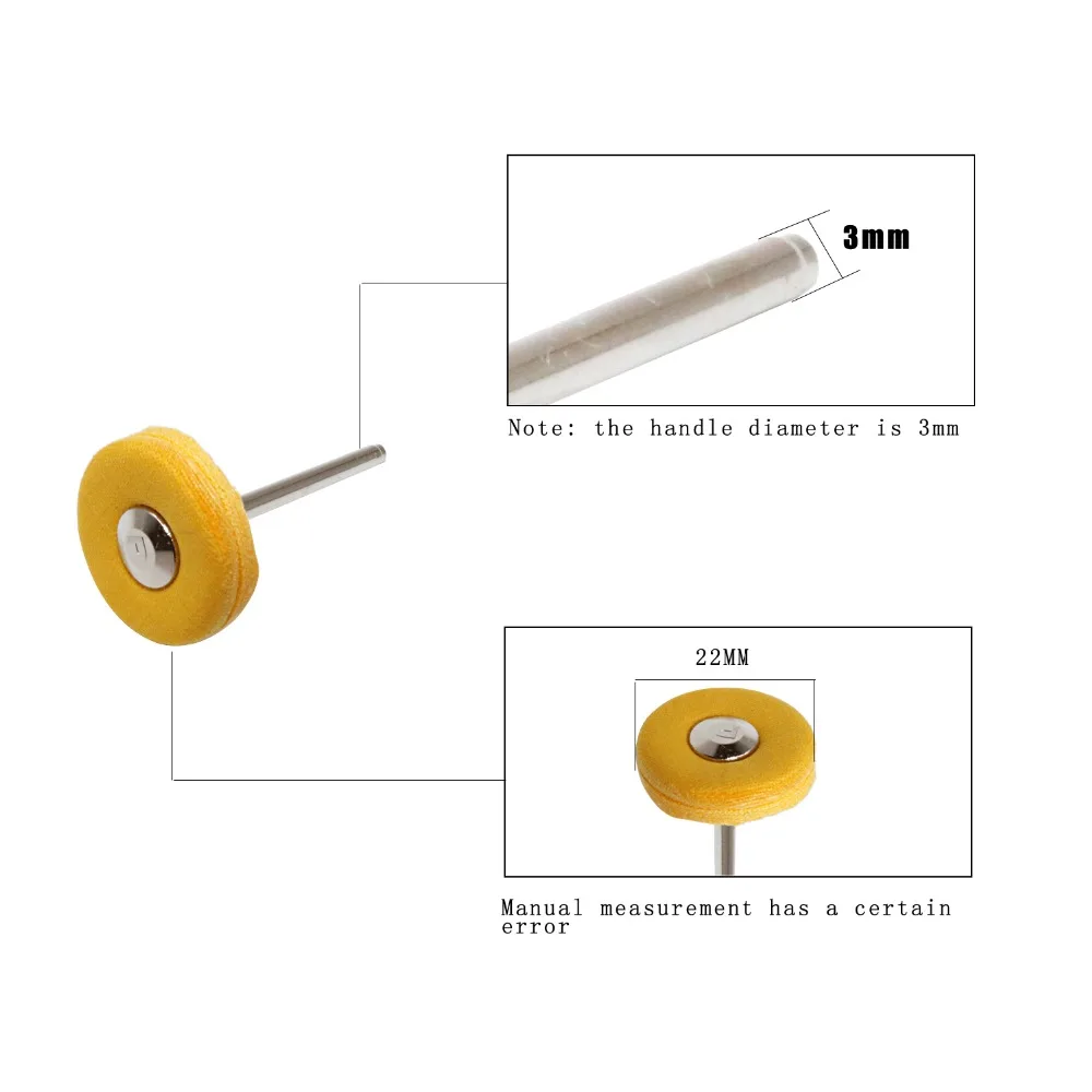 PHYHOO Muslin Polishing Buffing Wheel Buffs Set Fits Dremel Rotary Tools 3mm Shank 40 Pieces