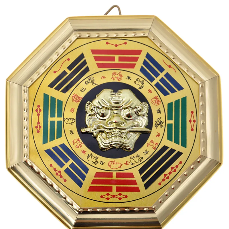 Chinese Feng Shui Decorating Lion Bagua Mirror Taoist Talisman Energy FengShui Tai Chi Home Decoration Ornament Decor