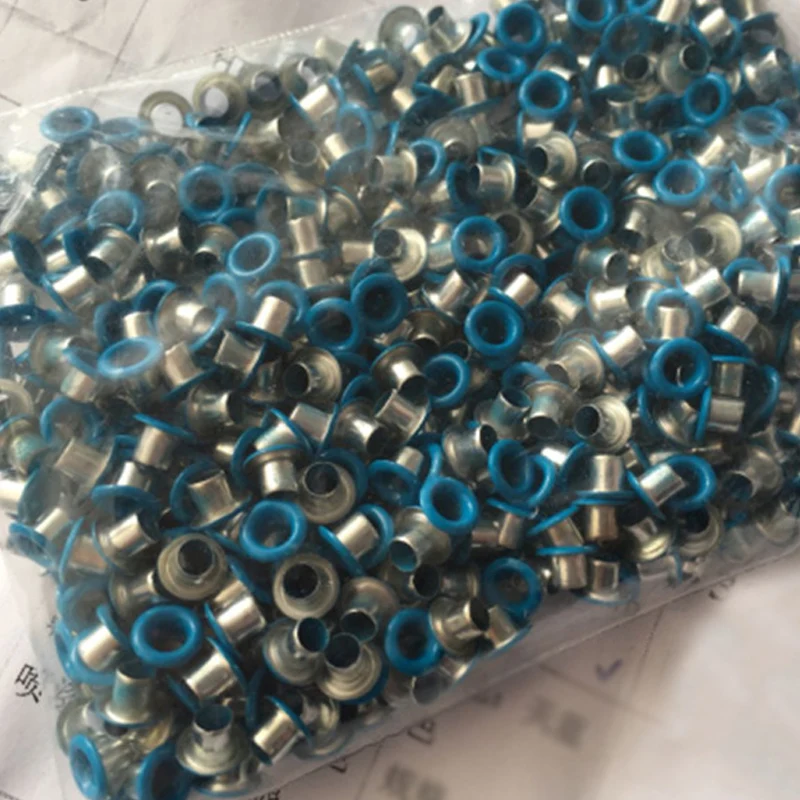 100Pcs Mix Color Spray Gas Eyelets Rivets Corn DIY Materials Color Buttonholes Multicolor Buckle Shoelaces Eye Metal Hole 4-6mm