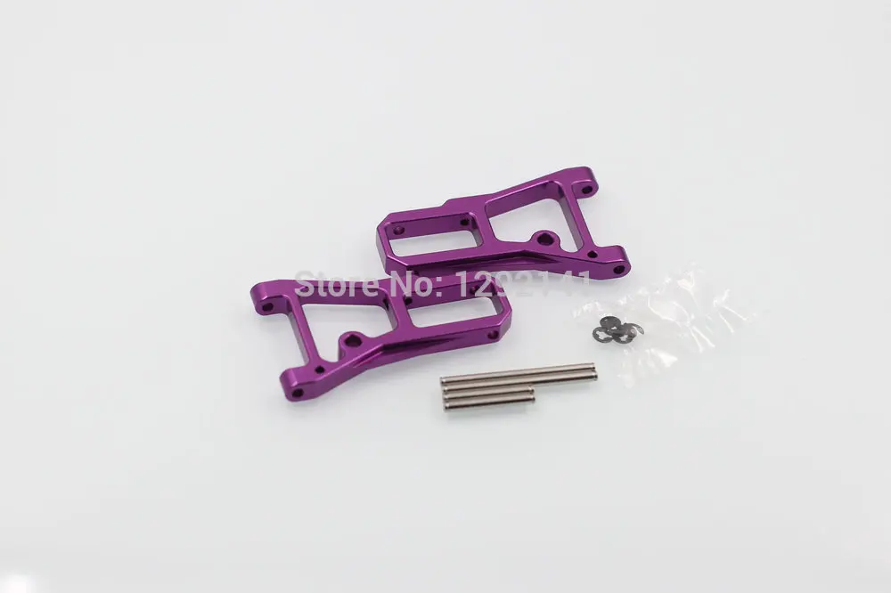 GTB Aluminium RC 1/10 HPI RS4  3 EVO Front Lower Suspension Arm (Silver, Purple)