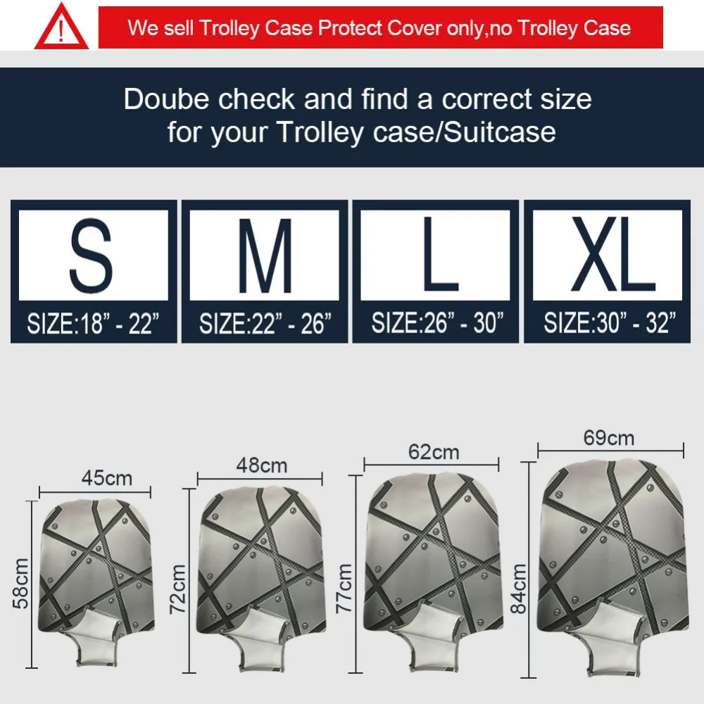Чехлы для чемоданов эластичные, 18-32 дюйма