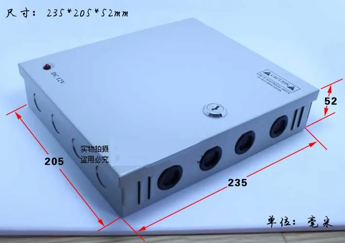 DC12V 10A Fused 9 Channel CCTV power supply switch box for surveillance camera Security output 120W,9 port CE, LVD Approved