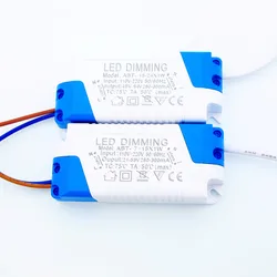 Controlador Led regulable, fuente de alimentación de 300mA, 7W, 9W, 10W, 12W, 15W, 18W, 21W, 24W, CA 110V, 220V, para bombilla de luces de techo, enchufe de CC