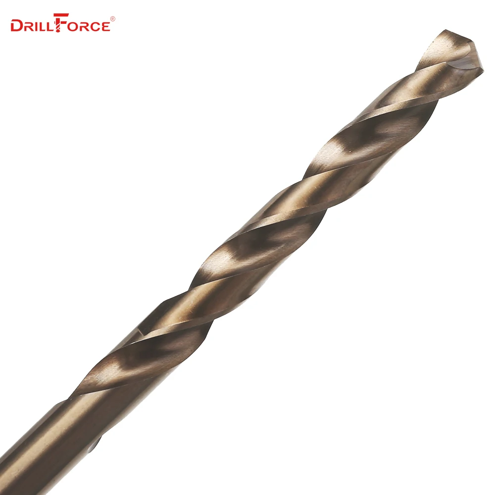 Drillforce-juego de brocas de cobalto, herramientas eléctricas de 1-13mm, M35, para cobre, acero inoxidable, aluminio, aleación de Zinc, broca