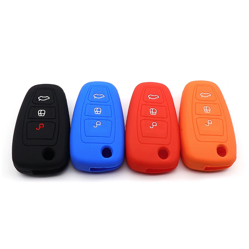 Car Key Cover Case Silicone Shell For Ford Focus Mondeo Ranger Grand C-Max S-Max Galaxy Transit Tourneo Custom Ranger