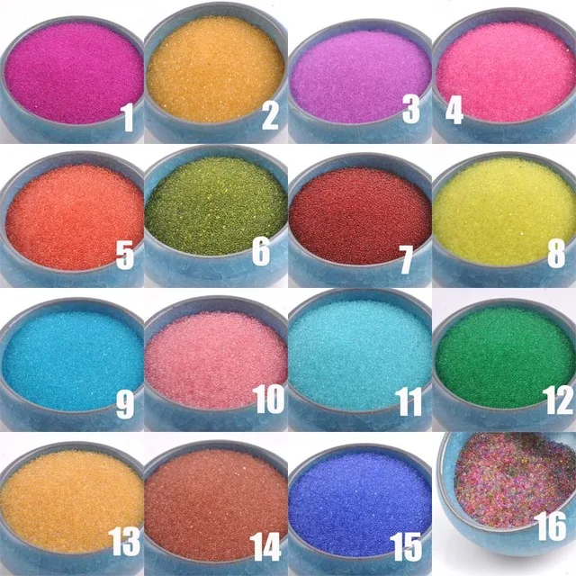 0.1-0.5mm 3d tiny Glass Caviar Art Ball Beads Nail Tips Sticker Decoration For Beauty Nail Accessories 23g 16 colors BL007