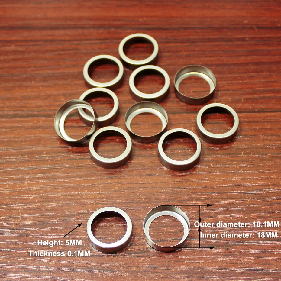 100pcs/lot 18650 lithium battery protection board stainless steel ring cap battery protection board rubber pad base rubber ring