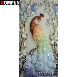 HOMFUN Pieno Quadrato/Rotondo Trapano 5D Pittura Diamante FAI DA TE 