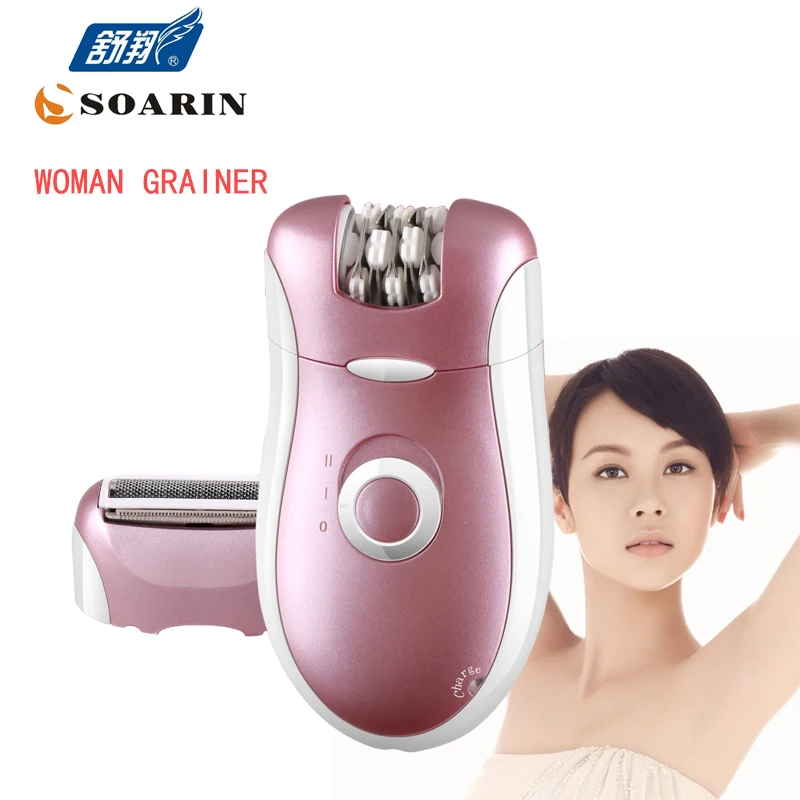 

KEMEI Electric Epilator Pink 2 in 1 Epilator Hair Removal Depilador For Face Body Arm Leg Rechargeable Multifunction lady Shaver