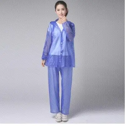 Raincoat adult men women waterproof outdoor transparent thin ultra light raincoat set