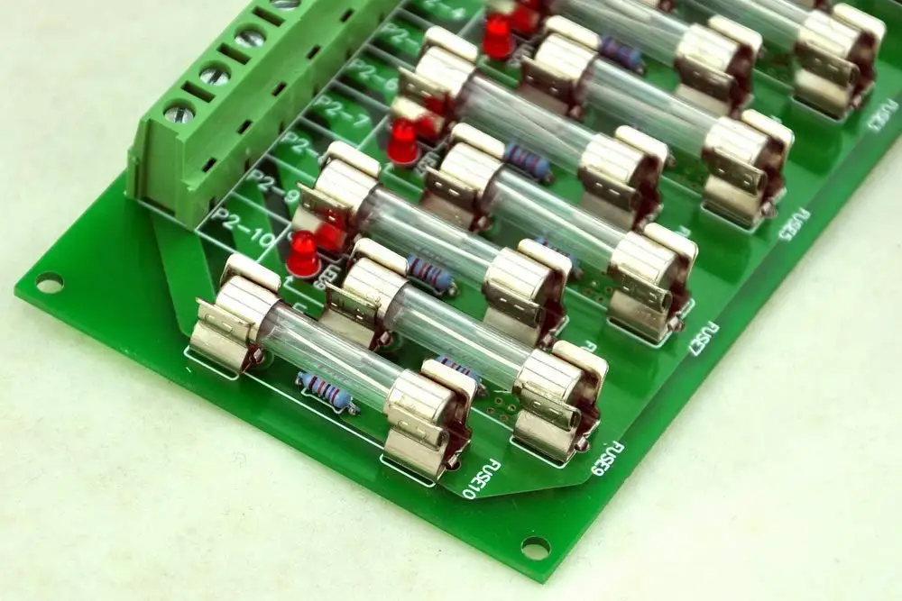 Electronics-Salon Panel Mount 10 Position Power Distribution Fuse Module Board, for AC/DC 5~48V.