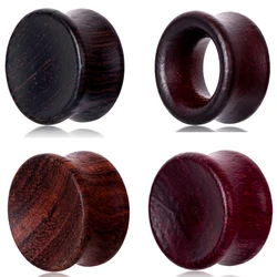 TIANCIFBYJS Wooden Ear Gauges Piercing Plugs 2pcs Wood Earrings Tunnels For Ear Stretcher Kit Hollow Flare 00g Tunnels 2g Gauges