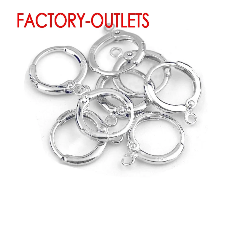 Factory Price 10PCS Korean Style Earrings 925 Sterling Silver Fashion Jewelry Fittings Lever Back Earring