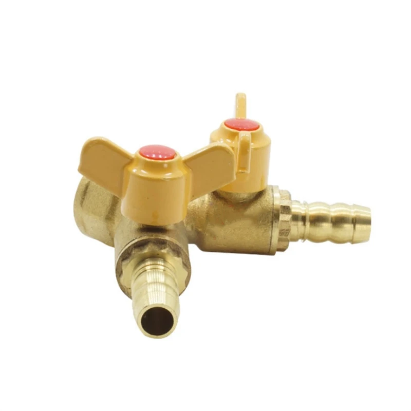 6 Styles Brass Three Direct Links Ball Valves Butterfly Handle Water And Gas Pipe Fittings