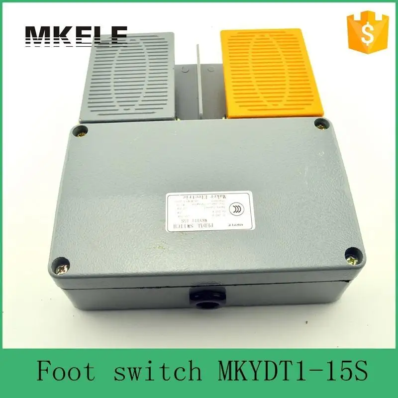 MKYDT1-15S industry IP67 fender foot operated switch with push button,infinity double pedal foot pedal switch