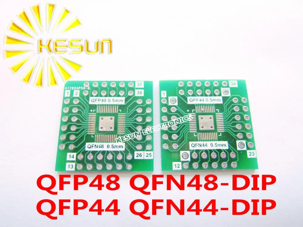 10PCS QFN48 QFP48 turn DIP48 , QFN44 QFP44 turn DIP44 0.5MM IC adapter Socket / Adapter plate PCB