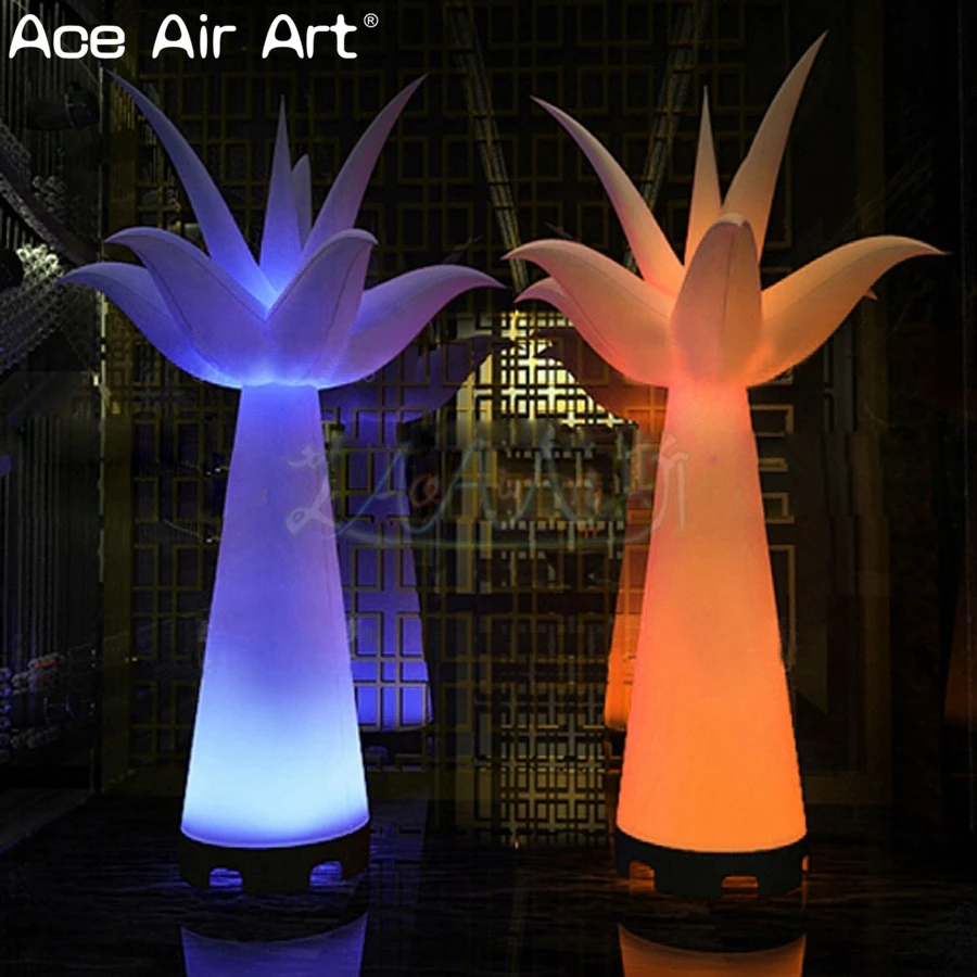 

Gaint 2.2 mH Inflatable Lighting Decoration Beautiful Glowing Inflatable Lotus for Party or Event