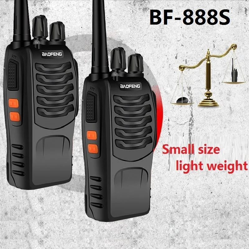 

2PCS Baofeng BF-888S Two Way Radio UHF 400-470MHz Handheld CB Radio Station 5W High Power Walkie Talkie HF Radio Transceiver SDR