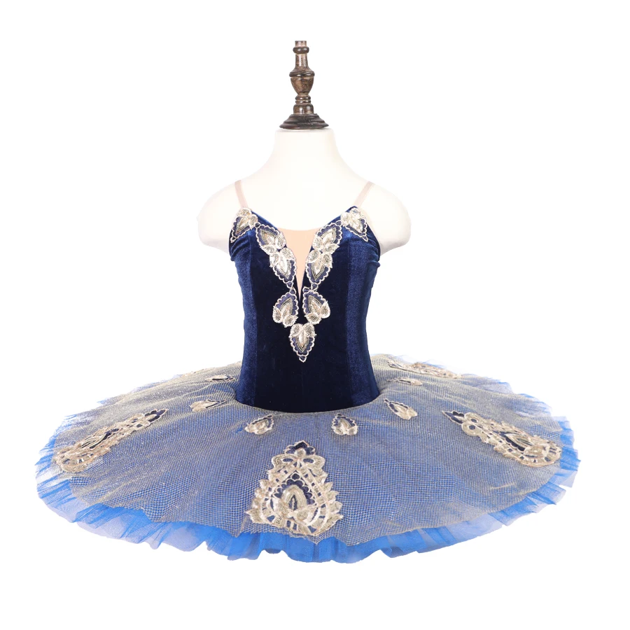 

Custom Ballet Royal Blue Flower Stiff Tulle Classical Ballet Tutu Dresses Paquita Grand Pas For Children Or Women