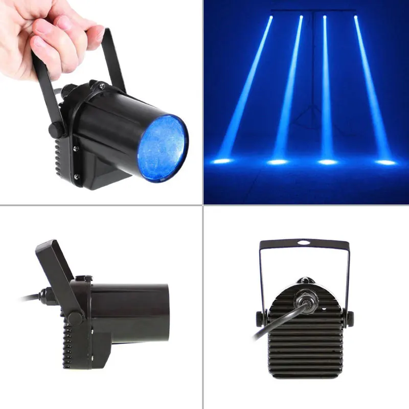 Imagem -06 - Luz de Palco Rotativa com Suporte e Ângulo Ajustável Led Beam Spotlight Ball dj Bar Lâmpada Fixa Azul Vermelho Branco 5w