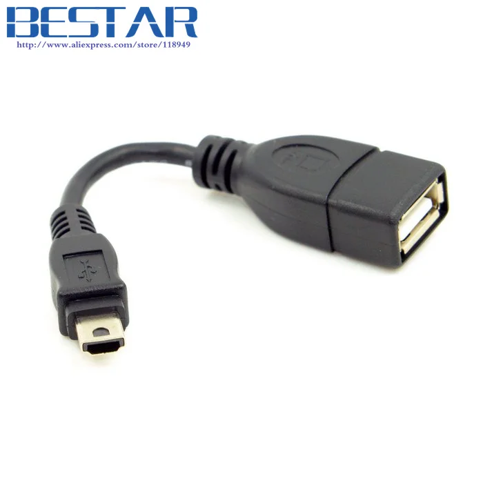 Cabo usb 10. 0 otg mini tipo macho para usb fêmea host para handycam & pda