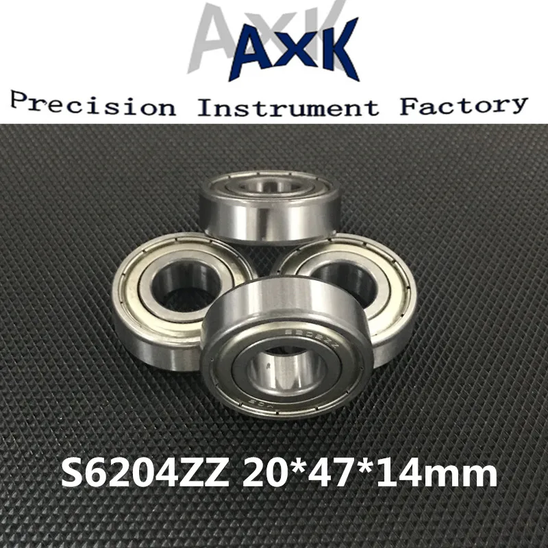 

2023 Free Shipping S6204zz Abec-3 (2pcs) 20x47x14mm Stainless Steel Ball Bearing Miniature S6204z Roulement A Bille Rodamientos