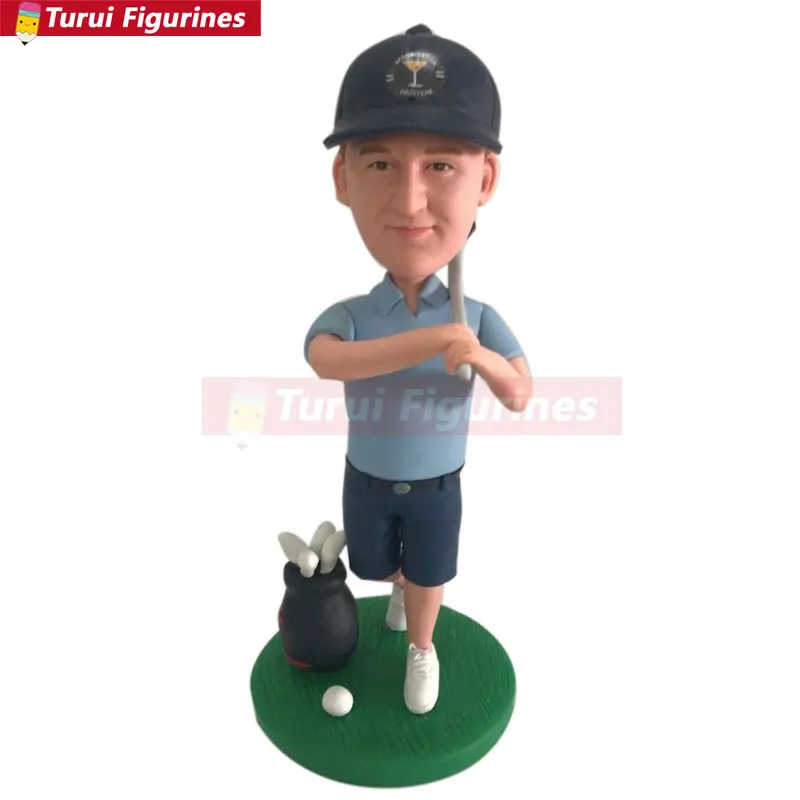 Golfer Personalized Golf Personalized Husband Gift Father Gift Custom Golf Bobble Head Golfer Birthday Cake Topper Husband Birth