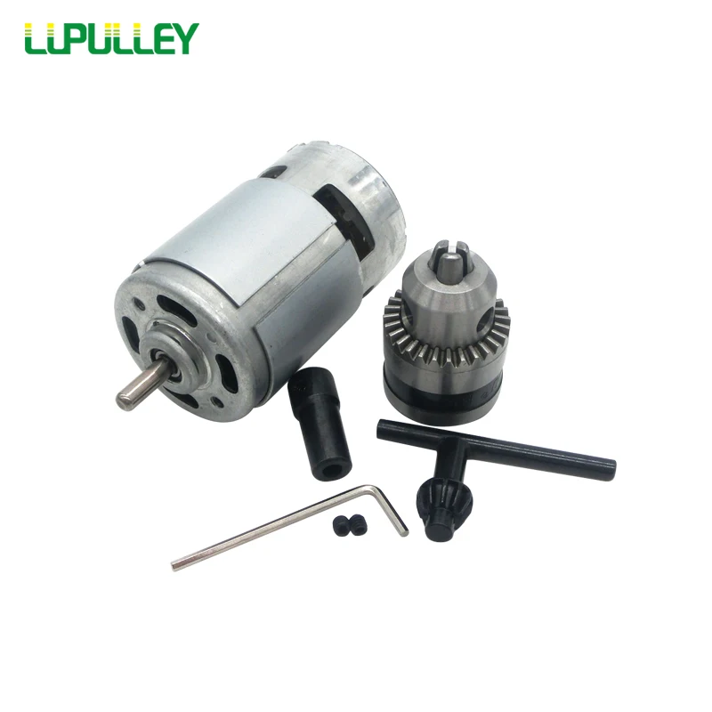 LUPULLEY 775 DC Motor with B10 Simple Hand Drills 4000rpm/8000rpm DC12/24V High Speed Large Torque Electric Spindle Motor