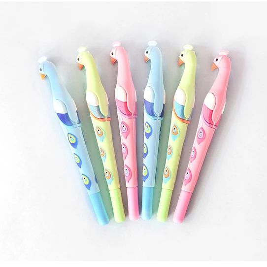 Wholesale 48pcs Kawaii Pen Creative Beautiful Peacock Gel Pens for School Office Supplies Cute Kids Pen Girl Gift Stationary Lot