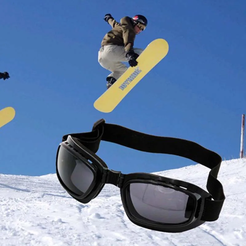 Nowości mężczyźni kobiety kieszonkowe składane wiatroszczelne gogle narciarskie Outdoor kolarstwo sportowe Snowboard okulary akcesoria do okularów