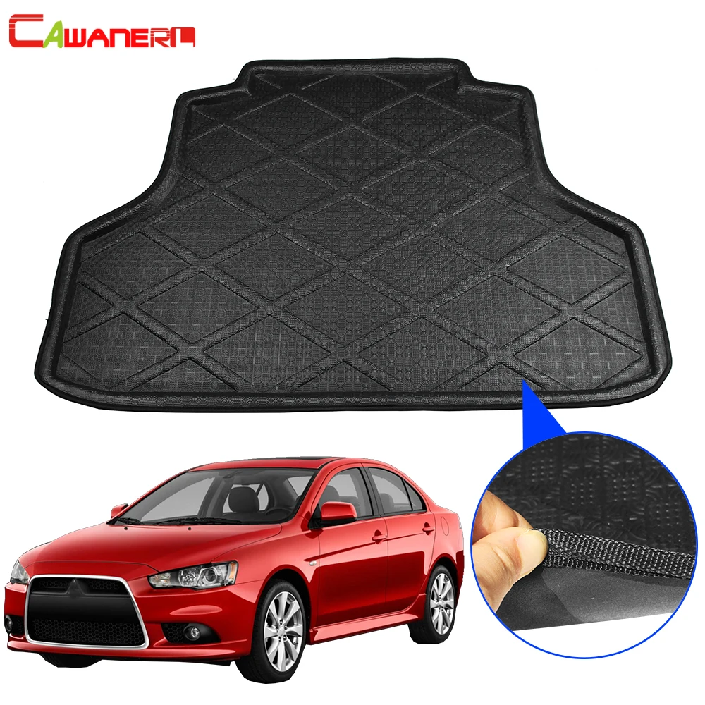 

Cawanerl Car Rear Trunk Mat Boot Tray Liner Floor Luggage Cargo Kick Carpet Mud Pad For Mitsubishi Lancer EX 2008-2017