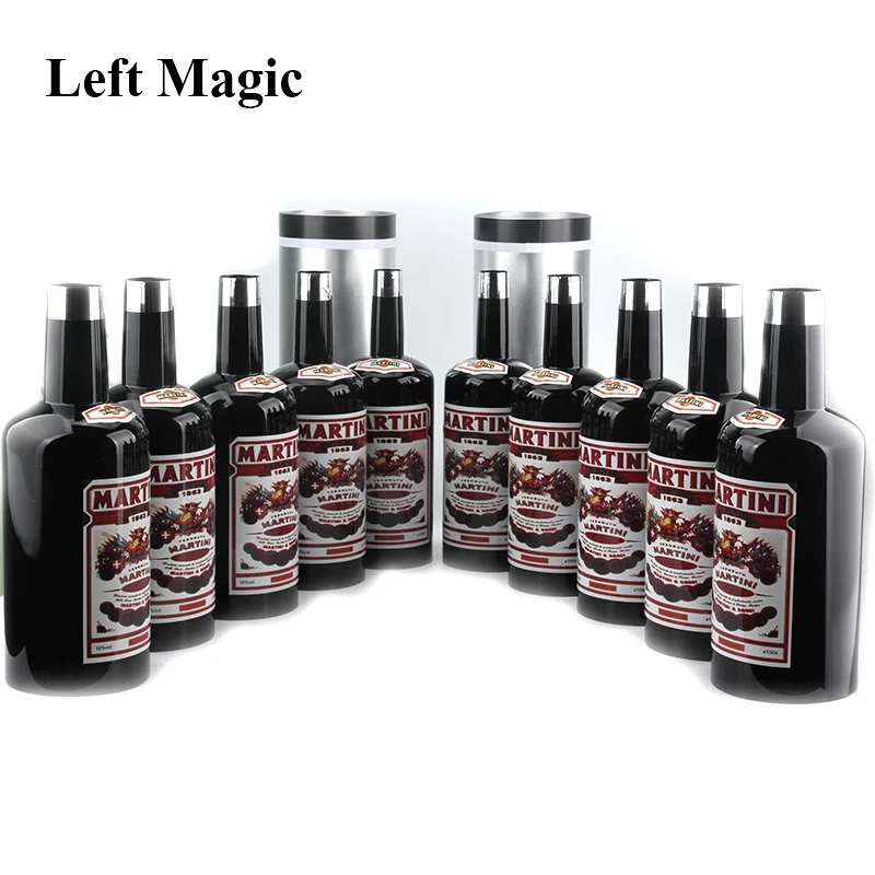 Multiplying Bottles 10 Bottles Black Magic Trick Stage Magic Props Close Up Mentalism Illusion Classic Toy