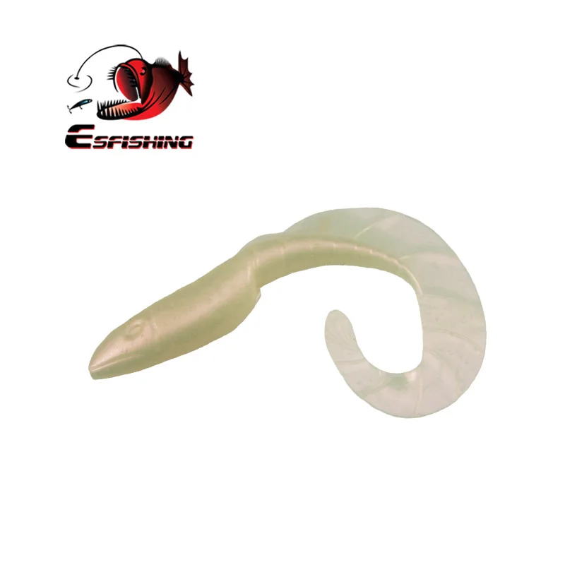 ESFISHING Quality Dragon Hog 90mm 10pcs Lifelike Single Grub Tail Isca Artificial Soft Silicone Bait Pesca Fishing Lure Tackle