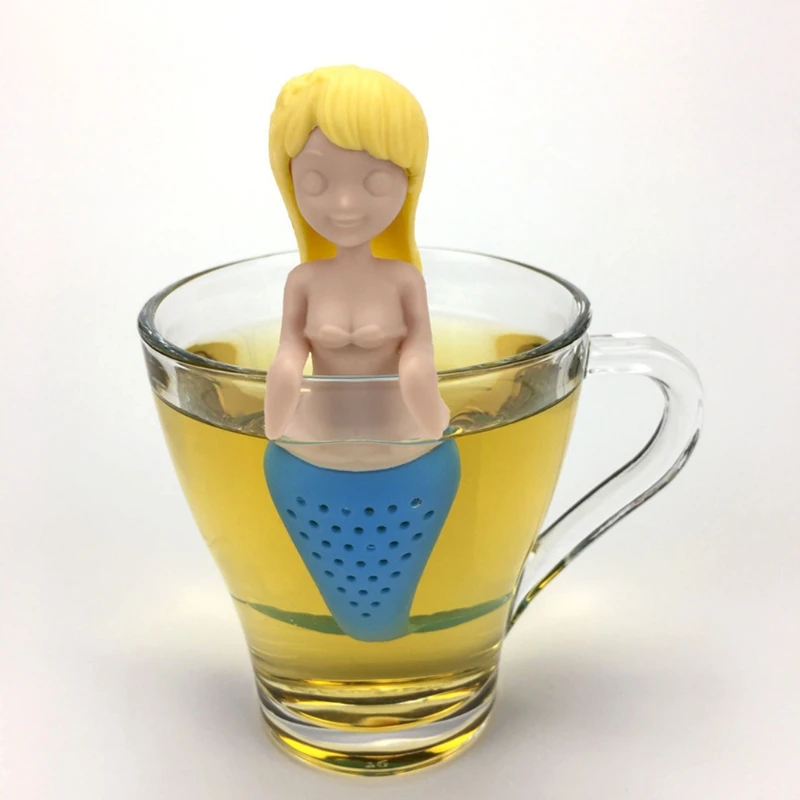 Mermaid Tea Leaf Infuser Loose Strainer Herbal Spice Filter Silicone Diffuser YH-461535