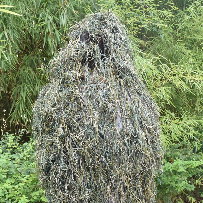 Ghillie Suit Desert Durable Breathable Mesh Lining Hunting Camouflage Sniper Suit Scouting Woodland Sniper Set Kits